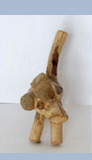 ESCULTURA Figura perro de madera